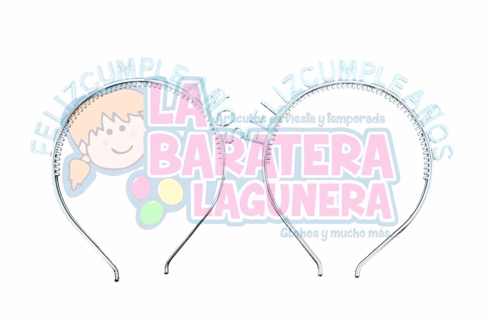 Diadema de plástico Feliz Cumpleaños