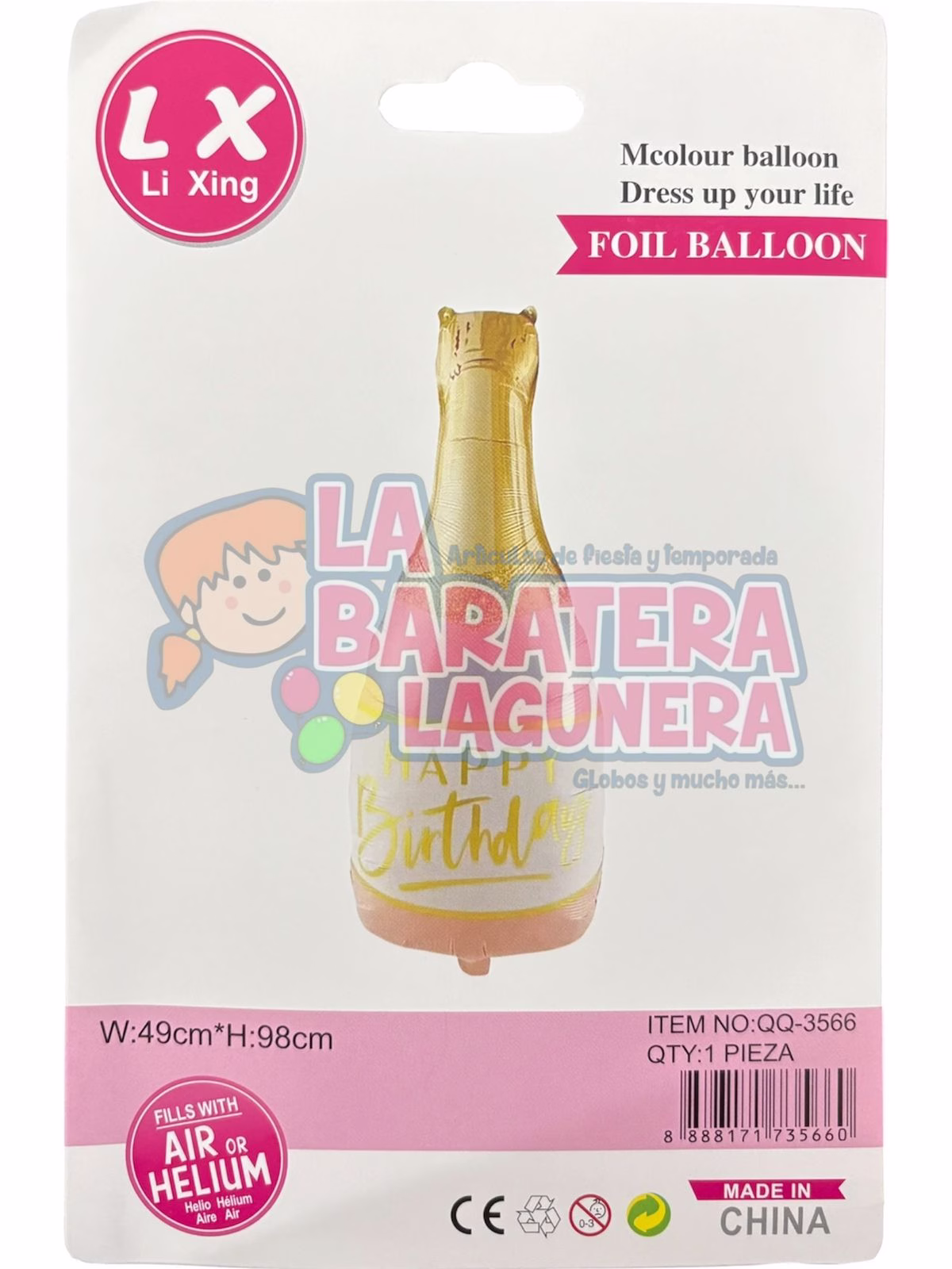 Globo "Happy Birthday" Botella