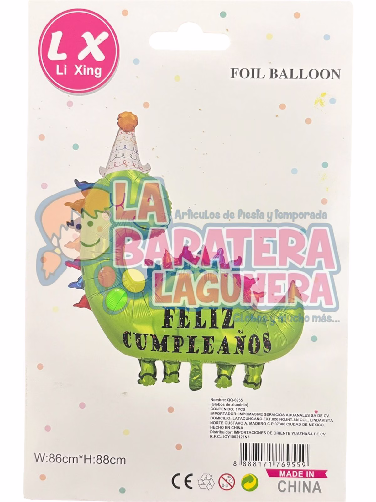 Globo Feliz Cumpleaños Dinosaurio