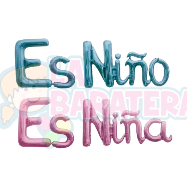 Globo de letra "Es niño/Es niña"