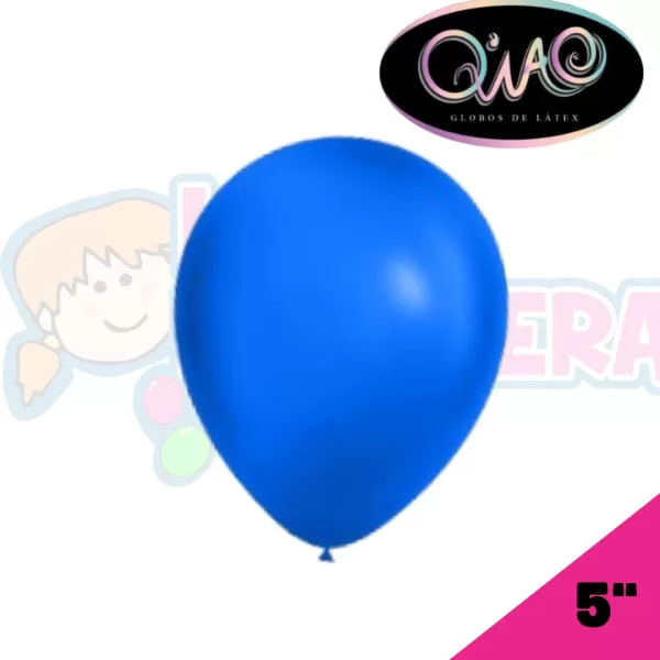 Globo latex QIAO clasico Azul rey 5"