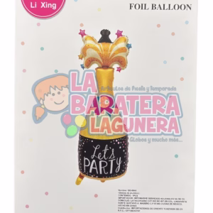 Globo metalico botella de champagne