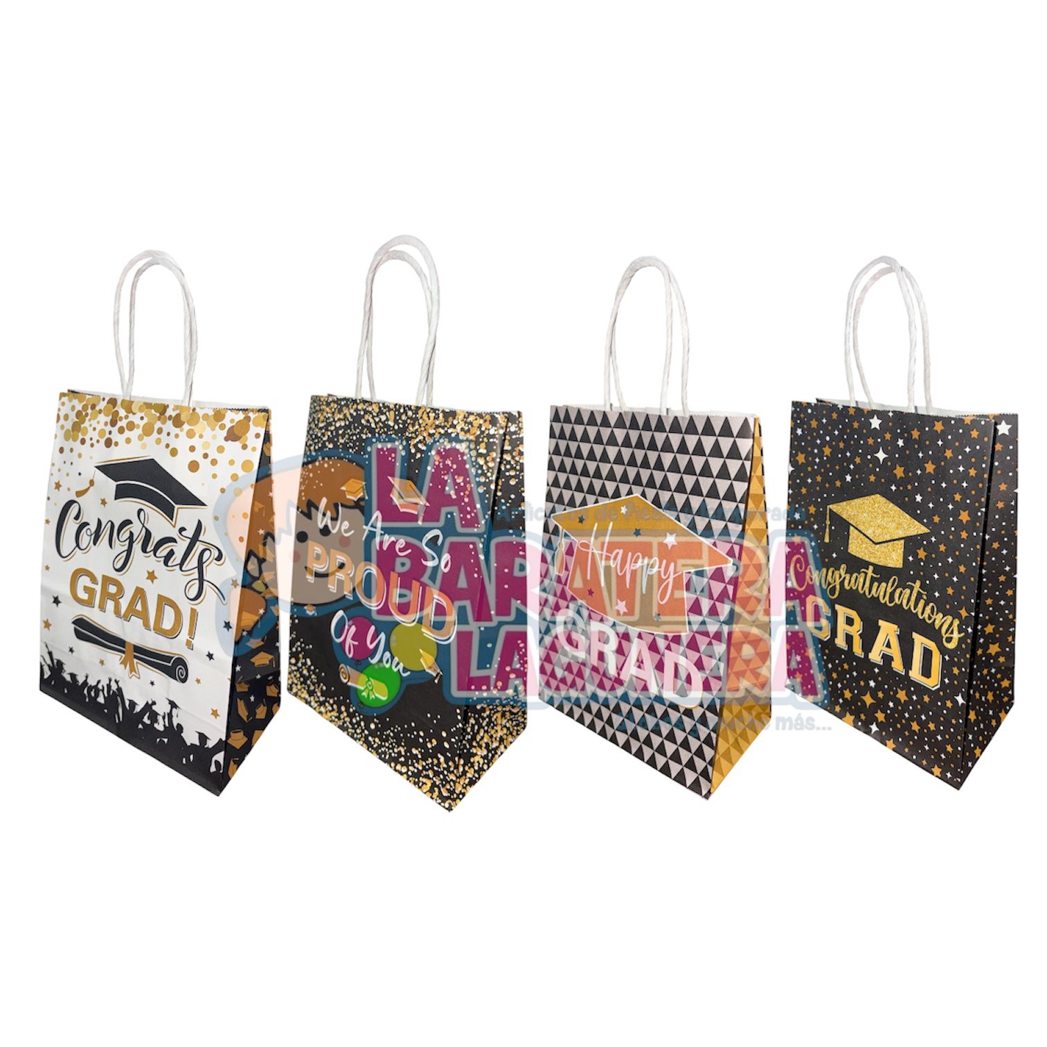 Bolsa kraft graduación chica