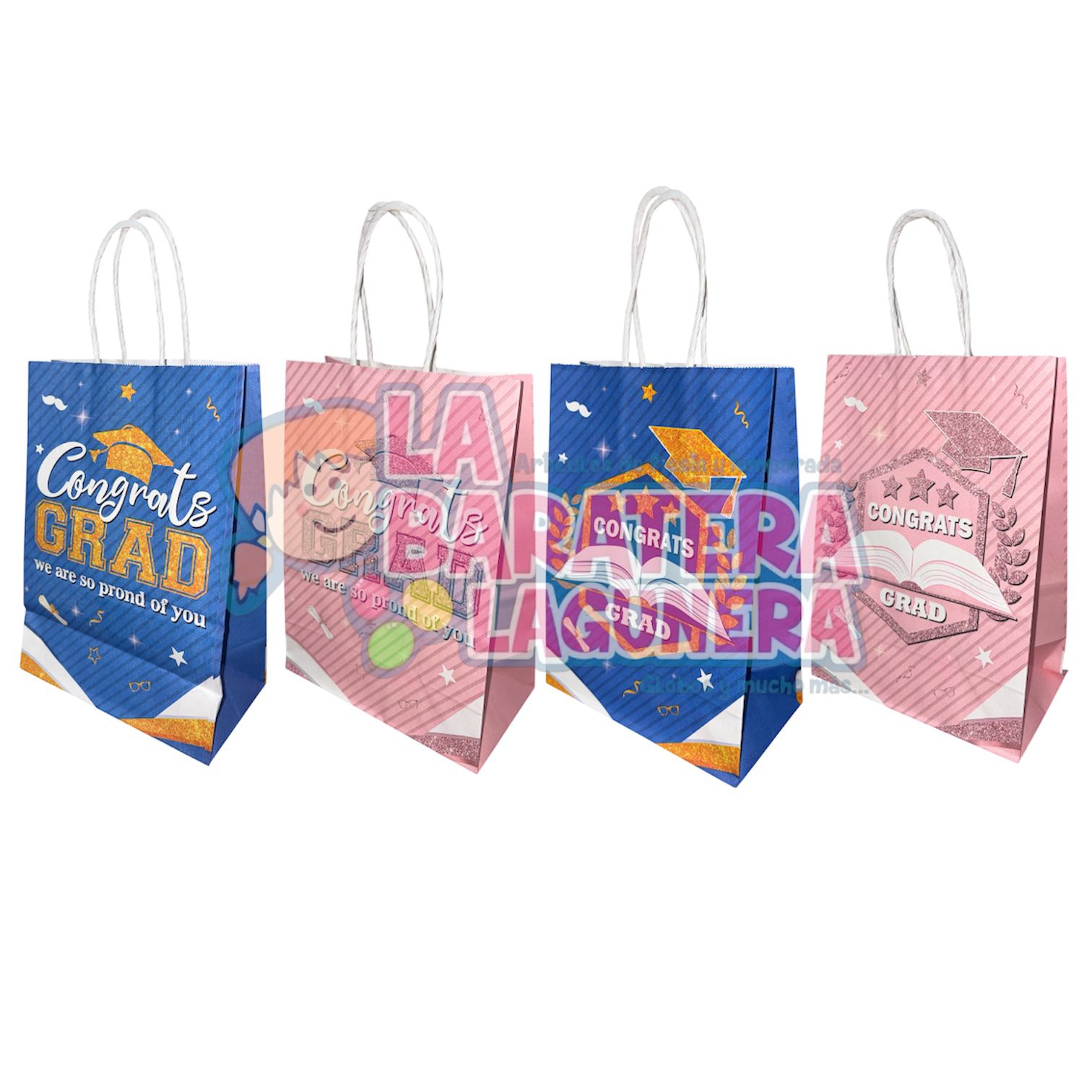 Bolsa kraft de graduación chica