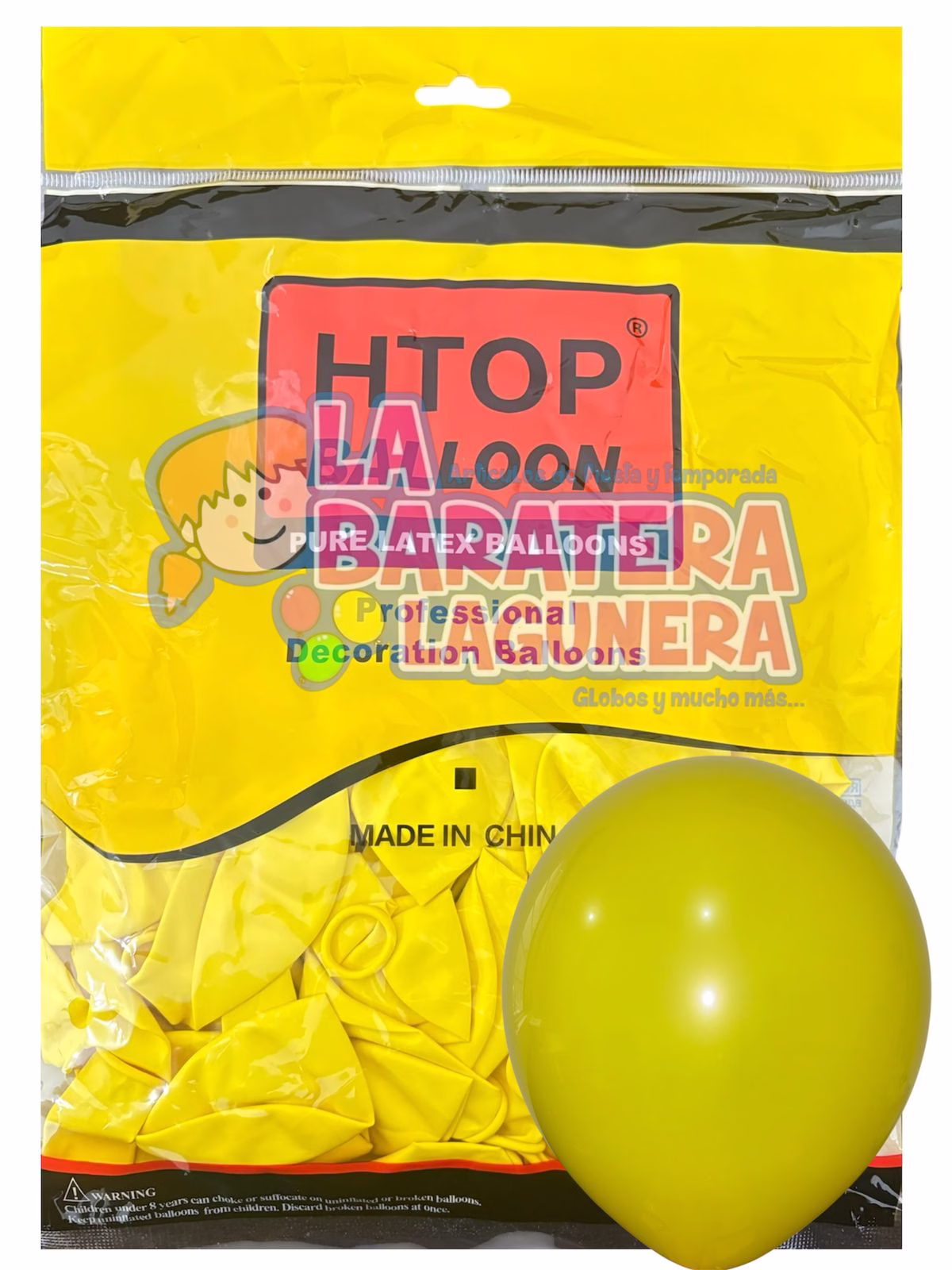 Globo látex UN-UW Amarillo 12"