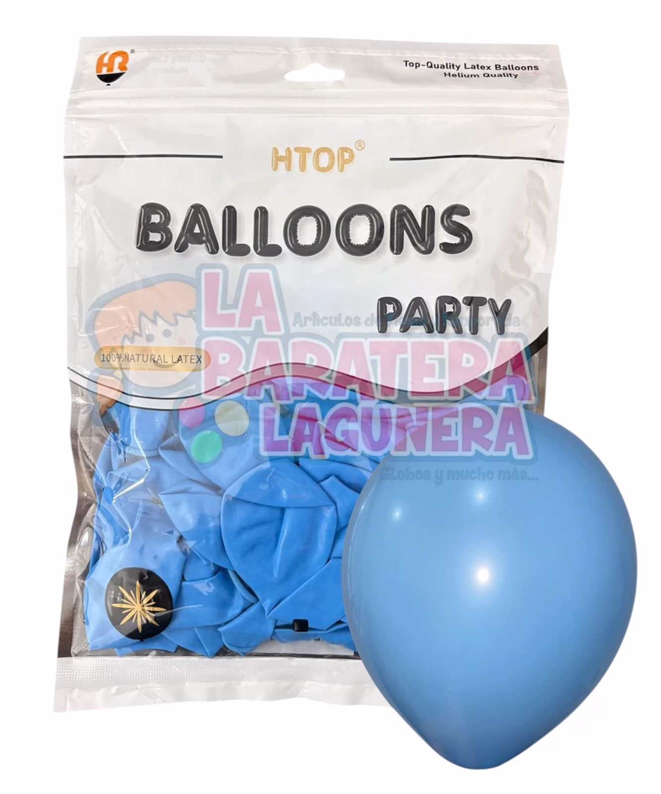 Globo latex Balloons Azul bebé 10"