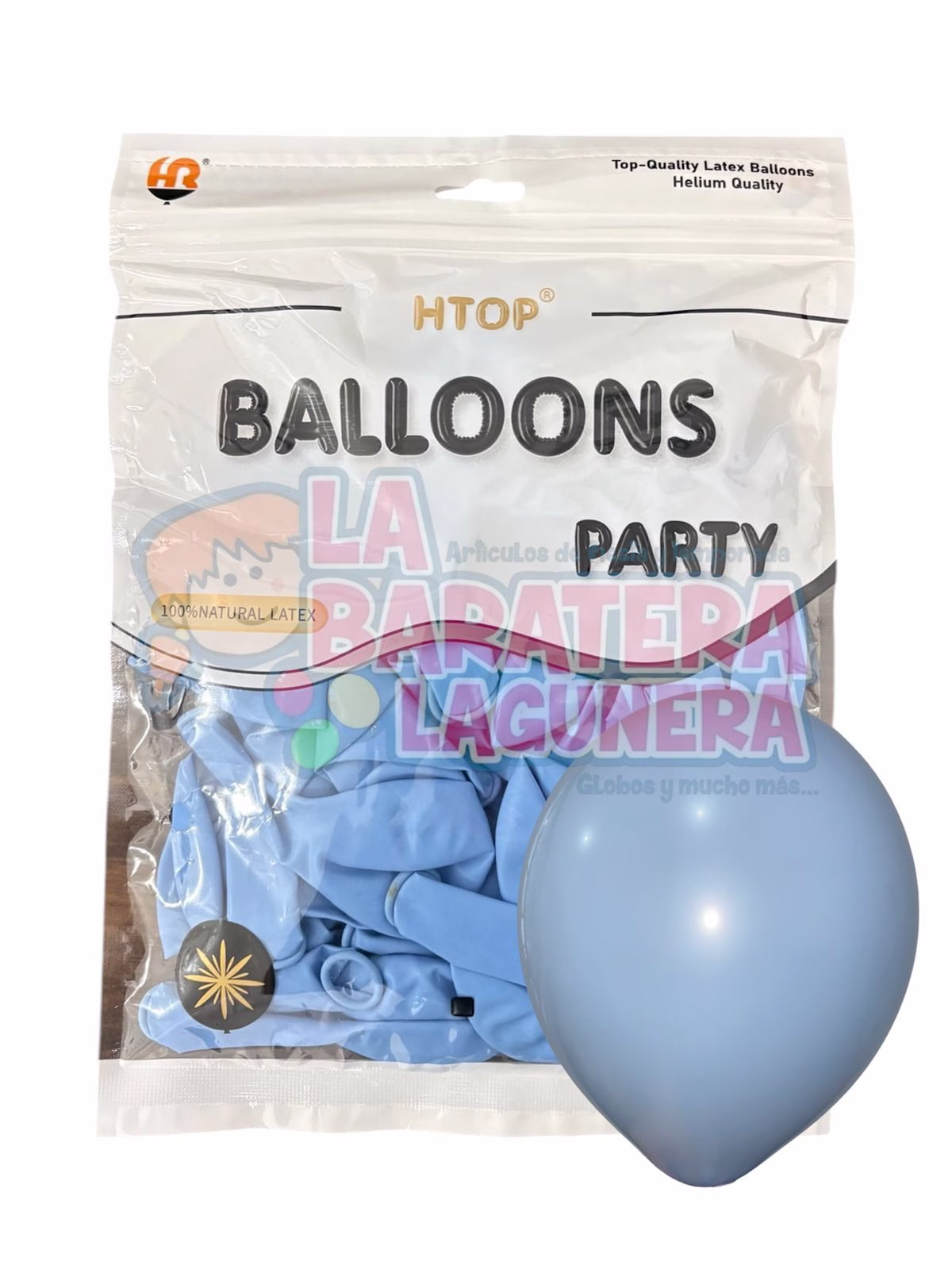 Globo latex Balloons Azul macarron 10"