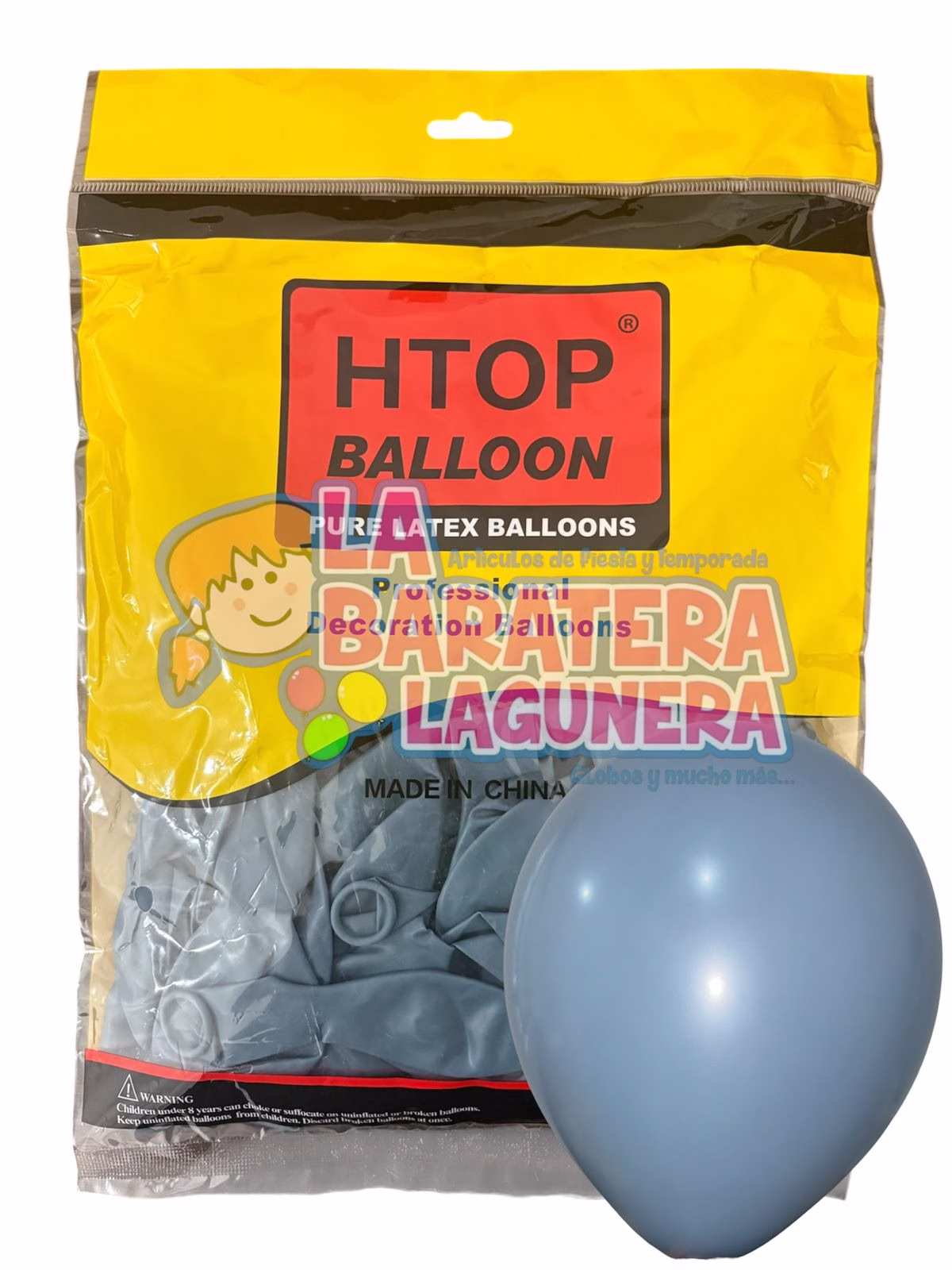 Globo látex UN-UW Azul vintage 12"