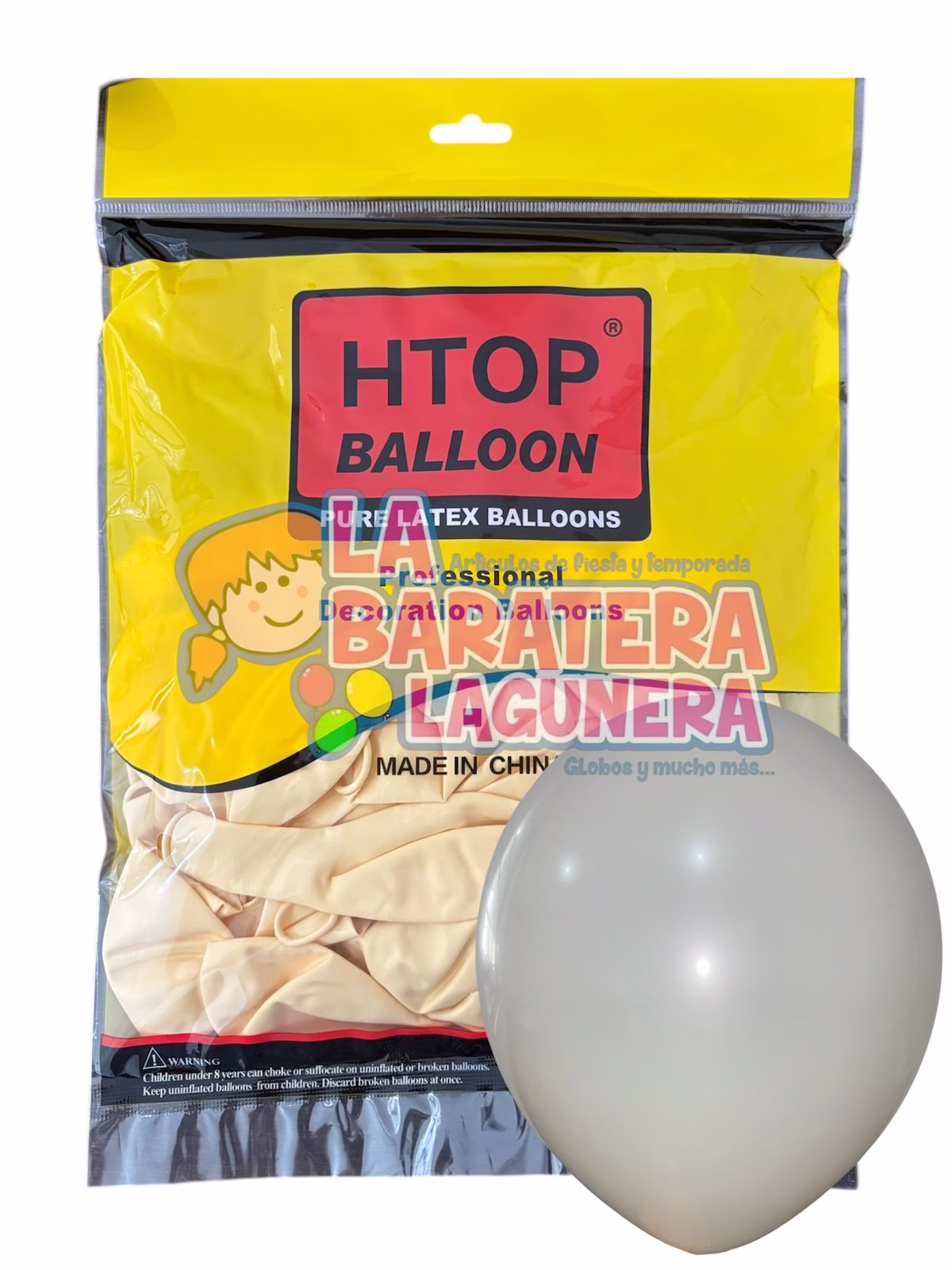 Globo látex UN-UW Blanco marfil 12"