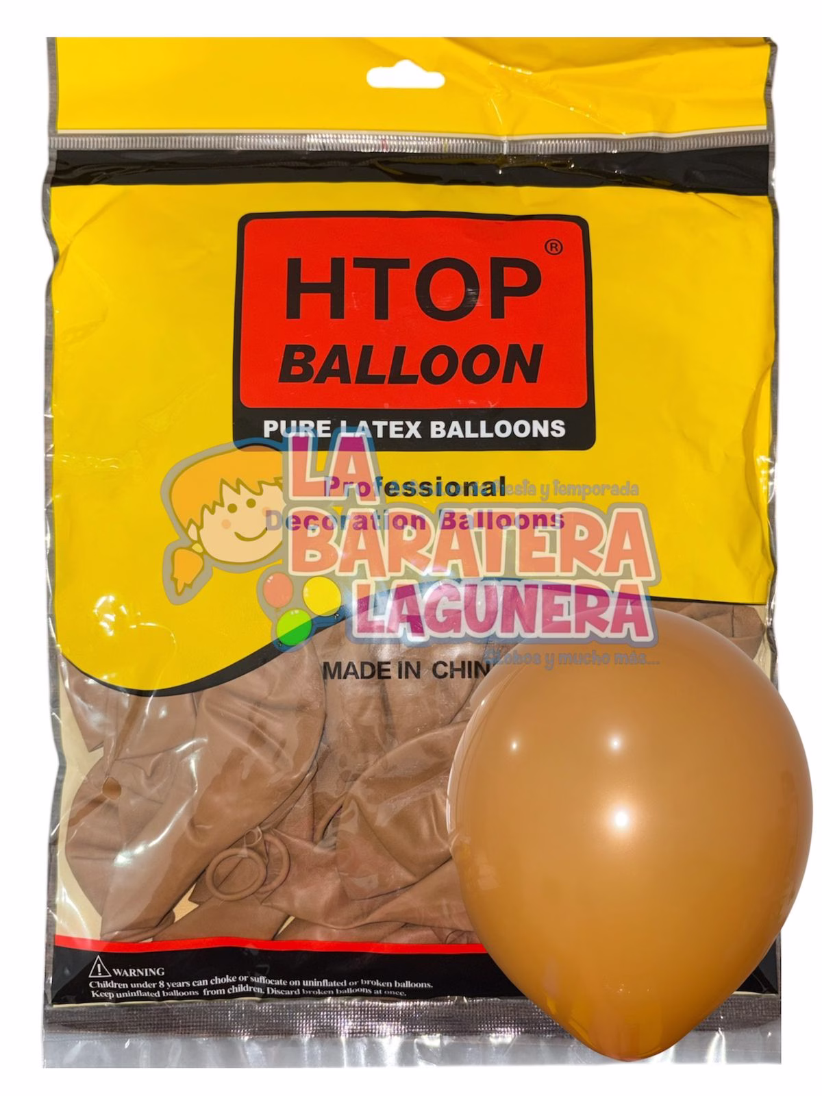 Globo látex UN-UW Cocoa 12"