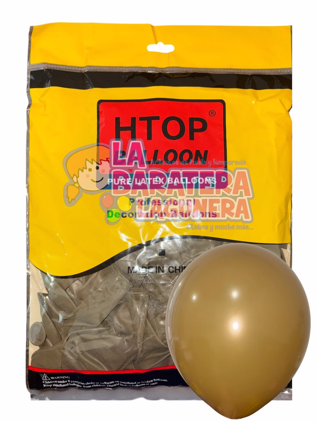 Globo látex UN-UW Khaki 12"