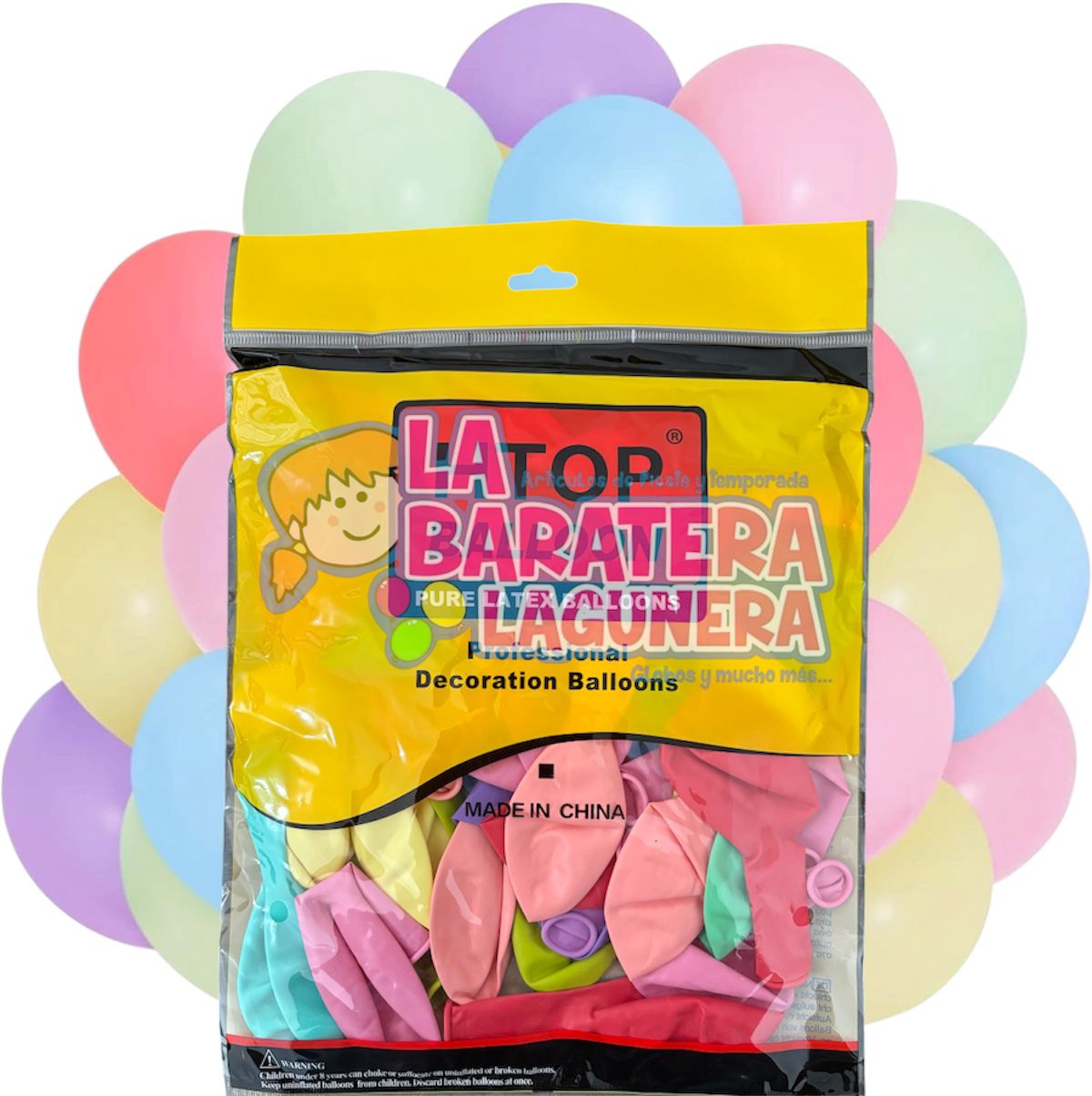 Globo látex UN-UW Colores pastel 12"