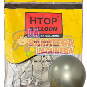 Globo látex UN-UW Arena dorado cromado 12"