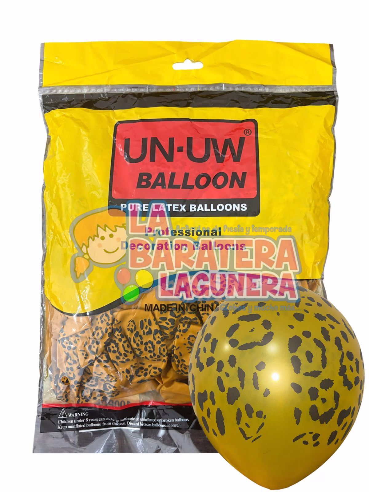 Globo látex UN-UW Estampado de leopardo