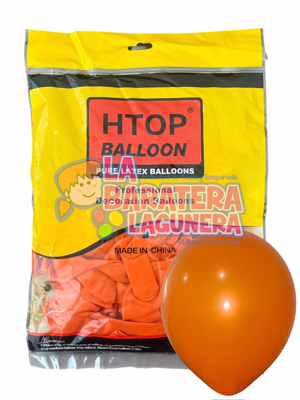 Globo látex UN-UW Naranja 12"