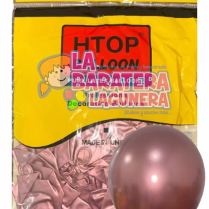 Globo látex UN-UW Oro rosa cromado 12"