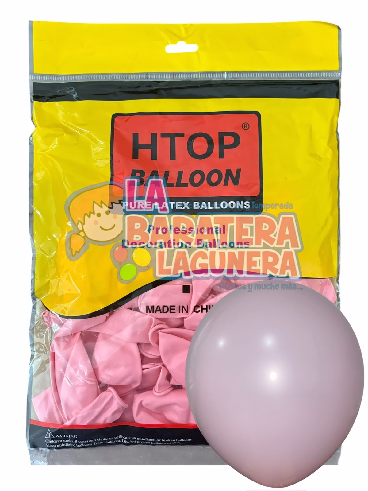 Globo látex UN-UW Rosa bebé 12"