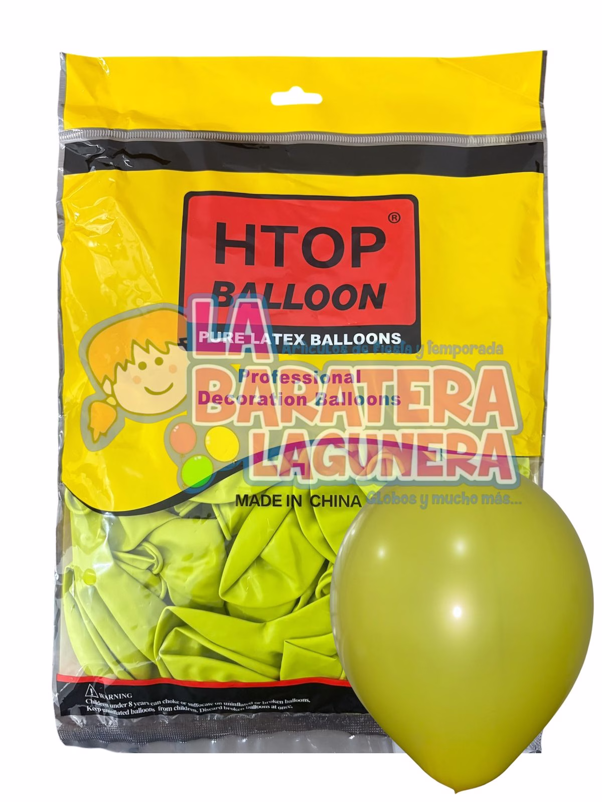 Globo látex UN-UW Verde lima 12"