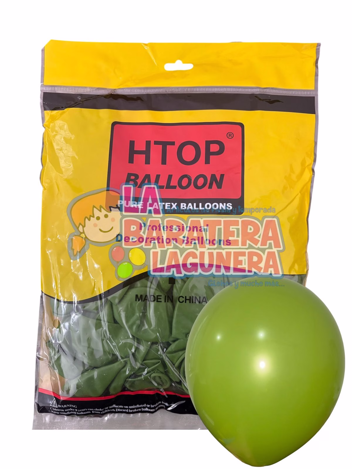 Globo látex UN-UW Verde oliva 12"