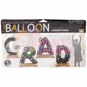 Globo de letras GRAD con base
