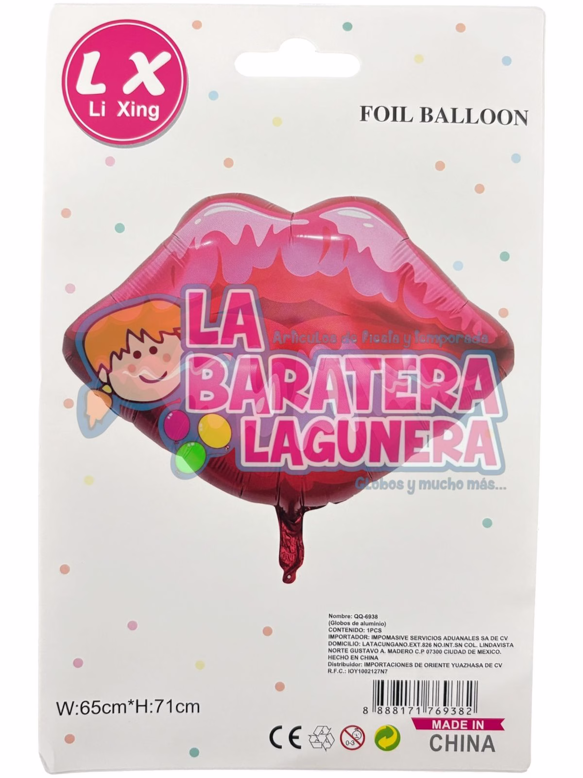 Globo metalico de beso