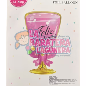 Globo metalico de copa feliz cumpleaños