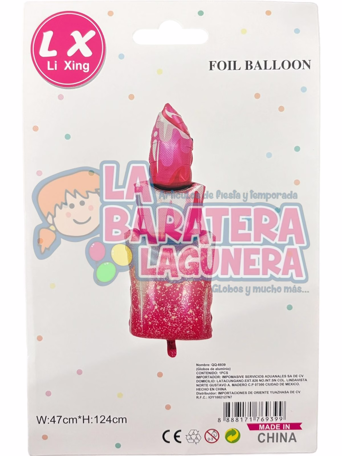Globo metalico de labial