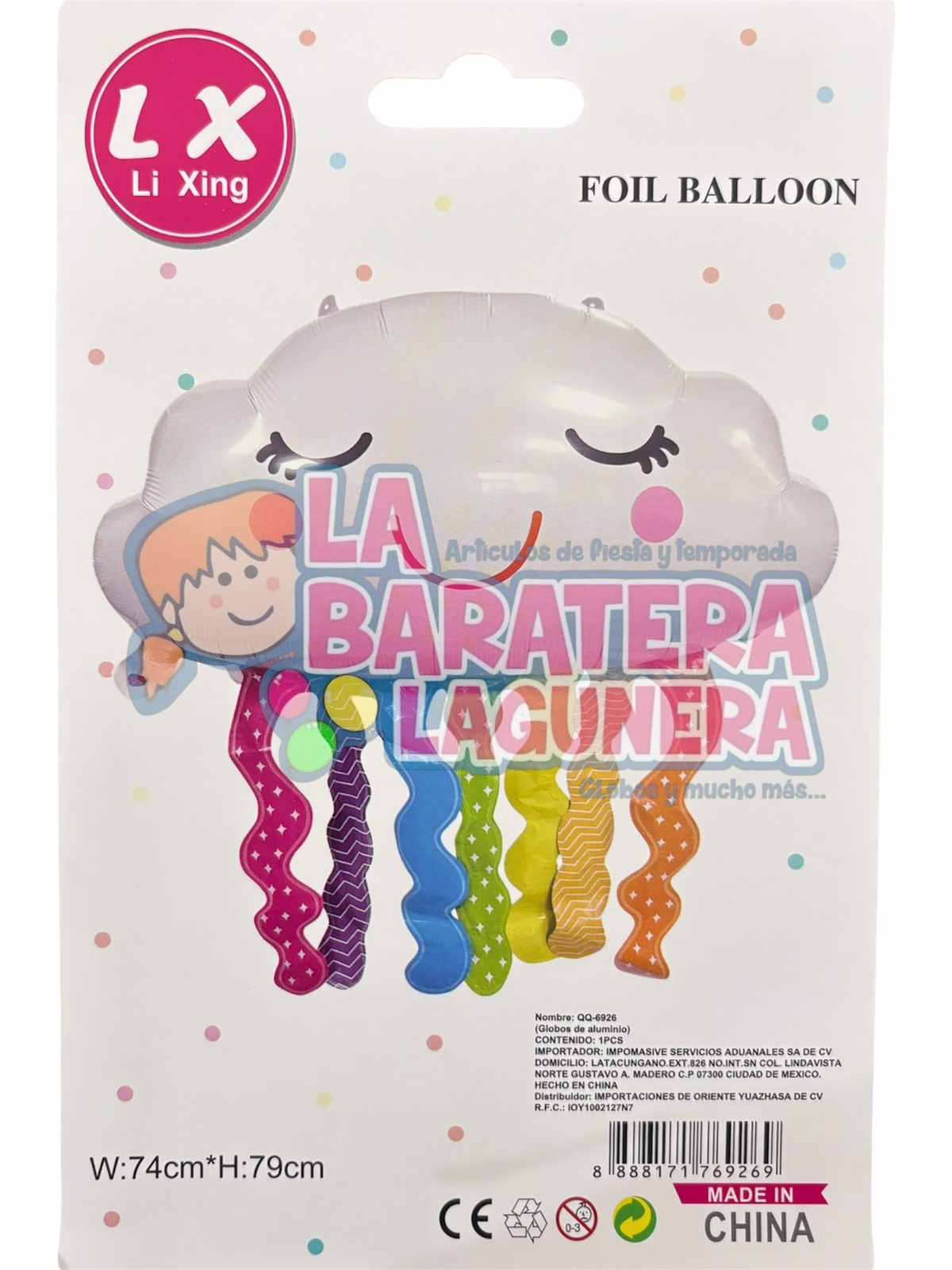 Globo metalico de nube