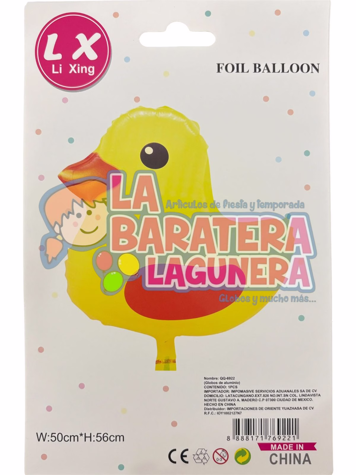 Globo metalico de pato