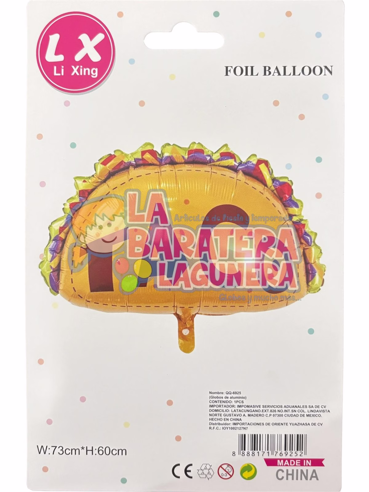Globo metalico de taco