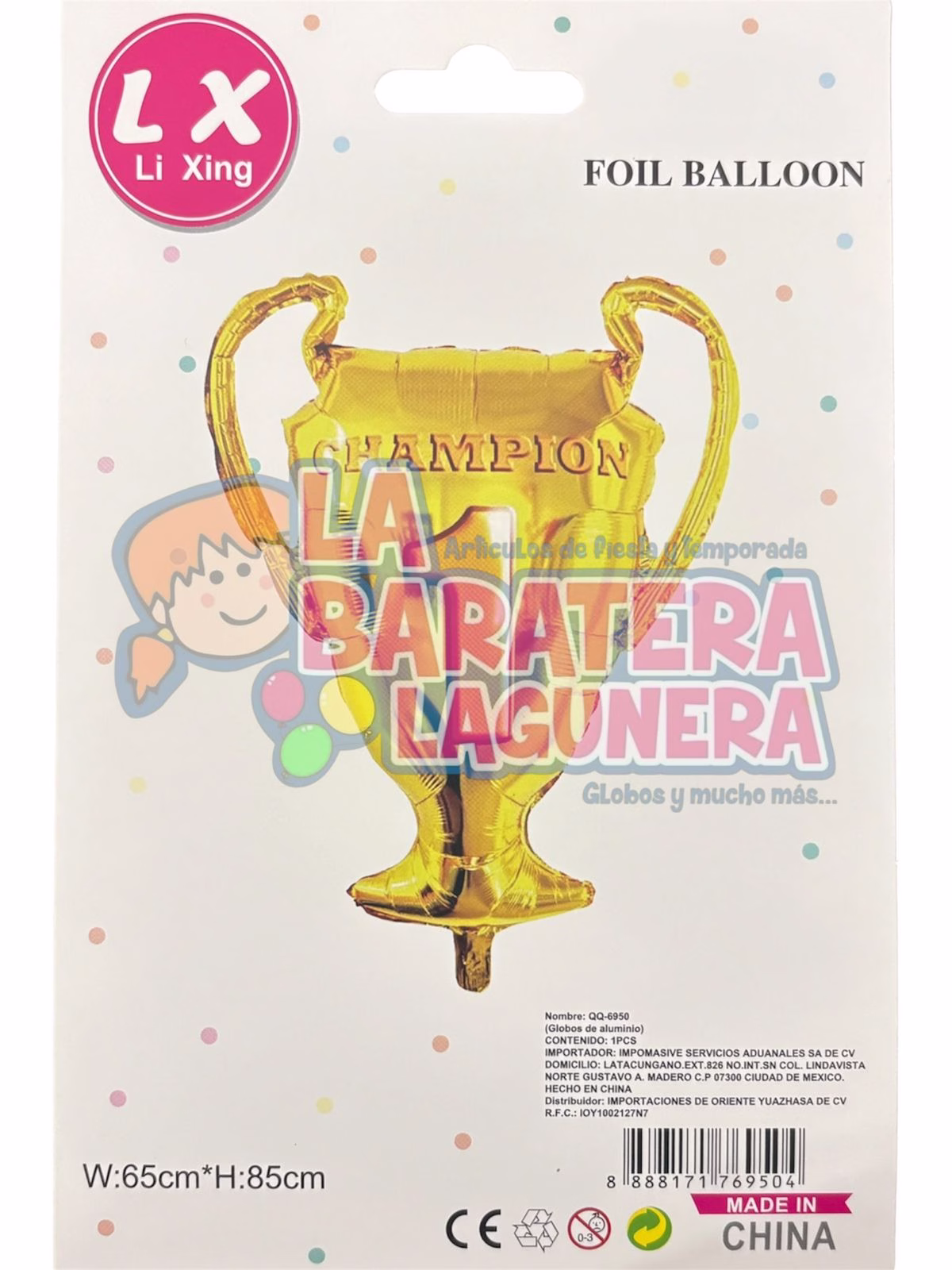 Globo metalico de trofeo