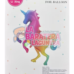 Globo metalico de unicornio de colores
