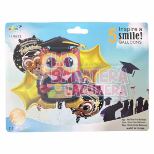 Set de 5 globos búho de graduación