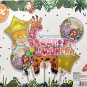Set de Globos Jirafa Feliz Cumpleaños