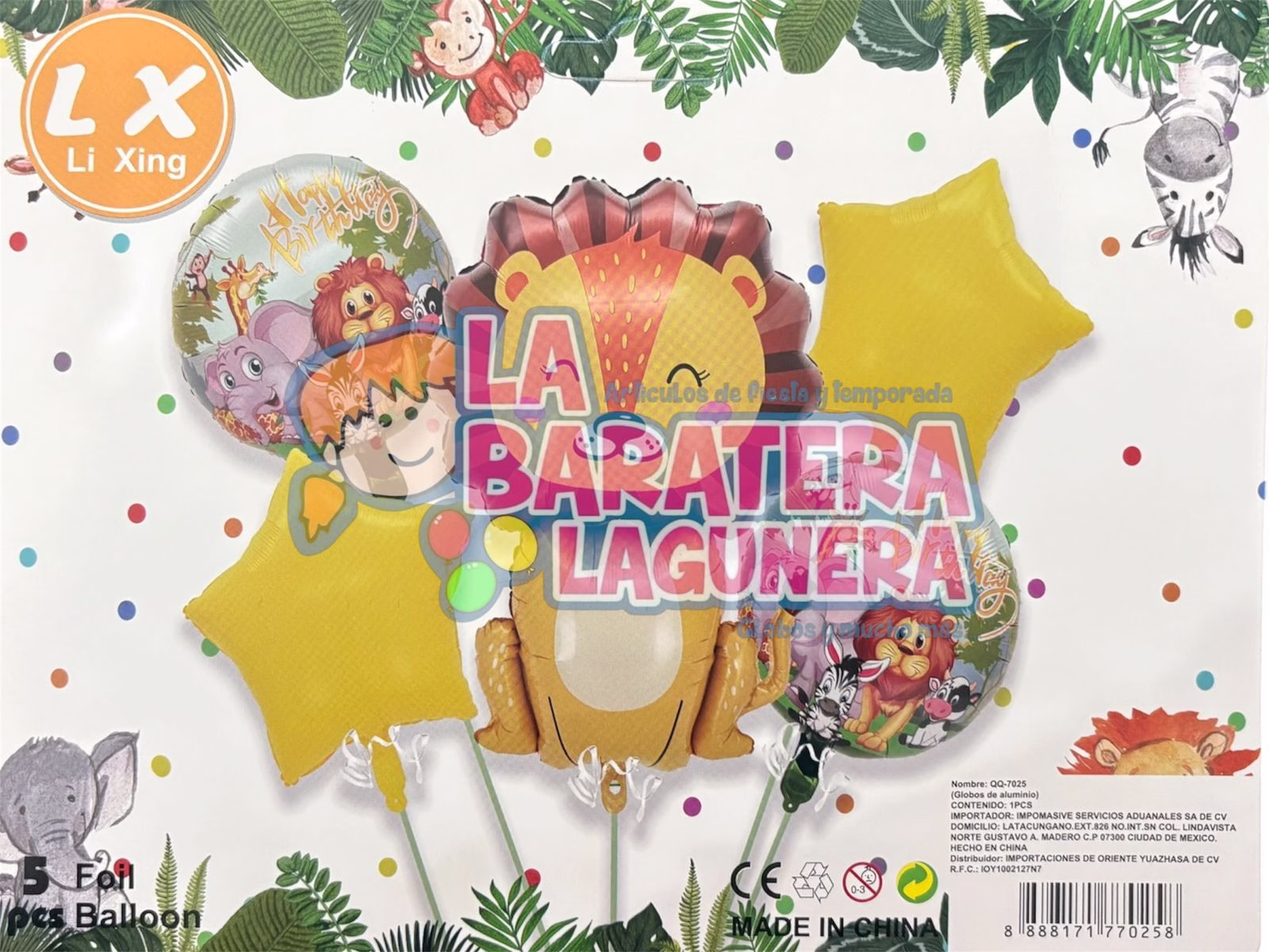 Set de Globos León Feliz Cumpleaños