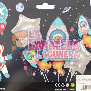 Set de Globos Cohete Feliz Cumpleaños