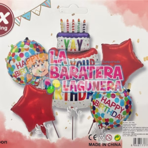 Set de Globos Patel Feliz Cumpleaños