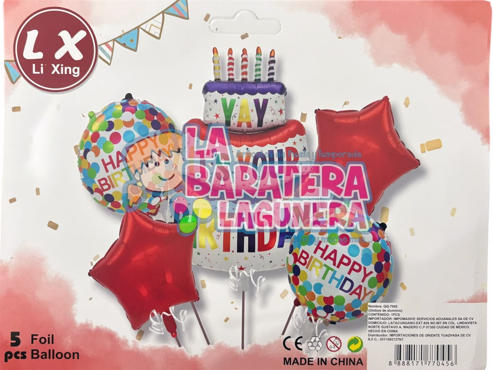 Set de Globos Patel Feliz Cumpleaños