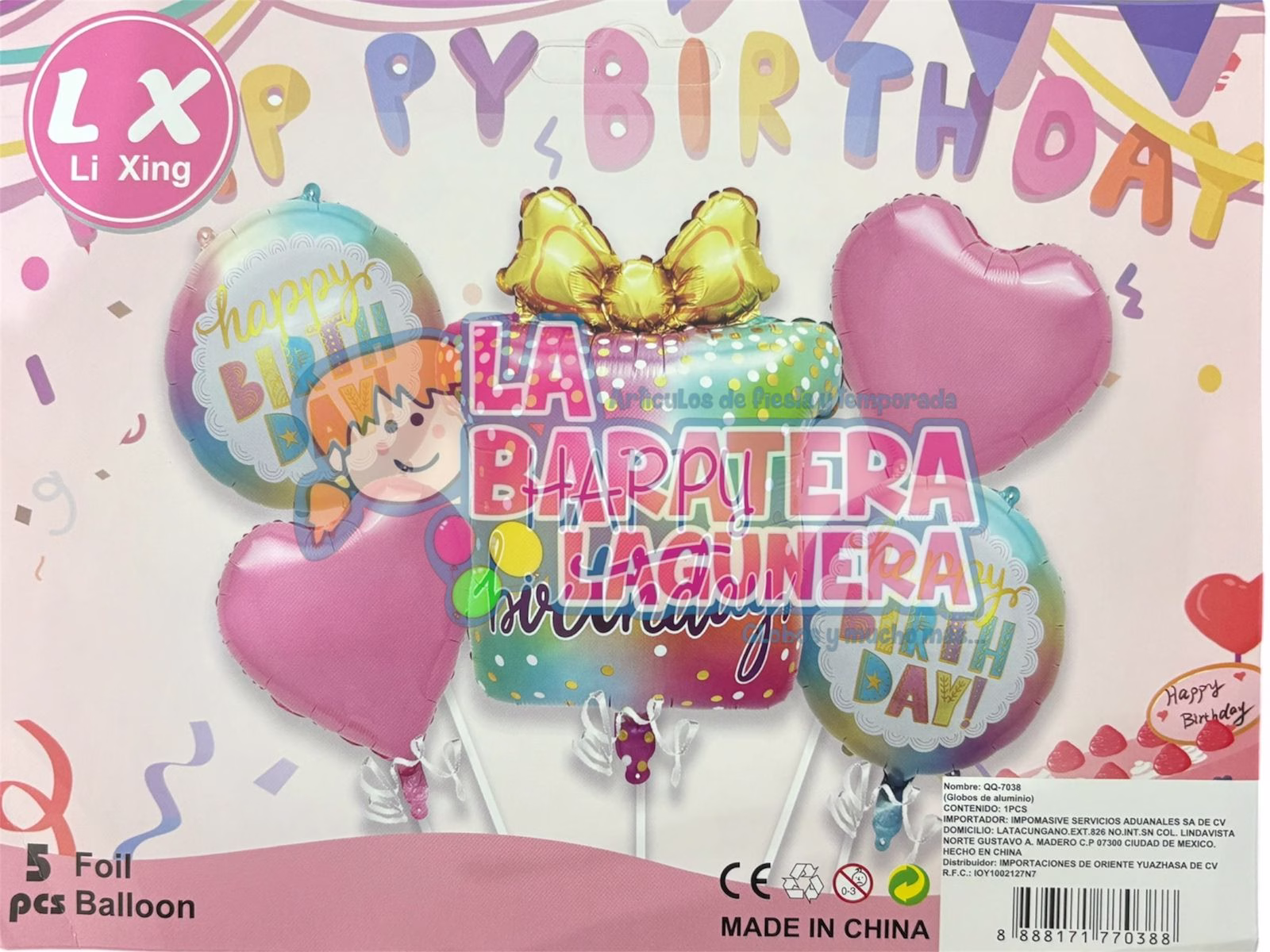Set de Globos Regalo Feliz Cumpleaños