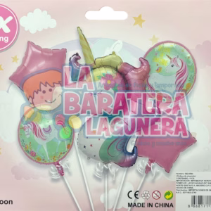 Set de Globos Unicornio Feliz Cumpleaños