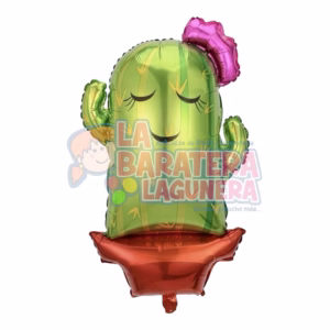 Globo de cactus mujer fiesta mexicana