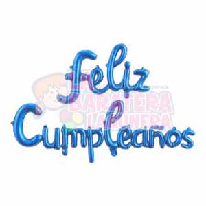 Globo de letras "feliz cumpleaños" azul rey