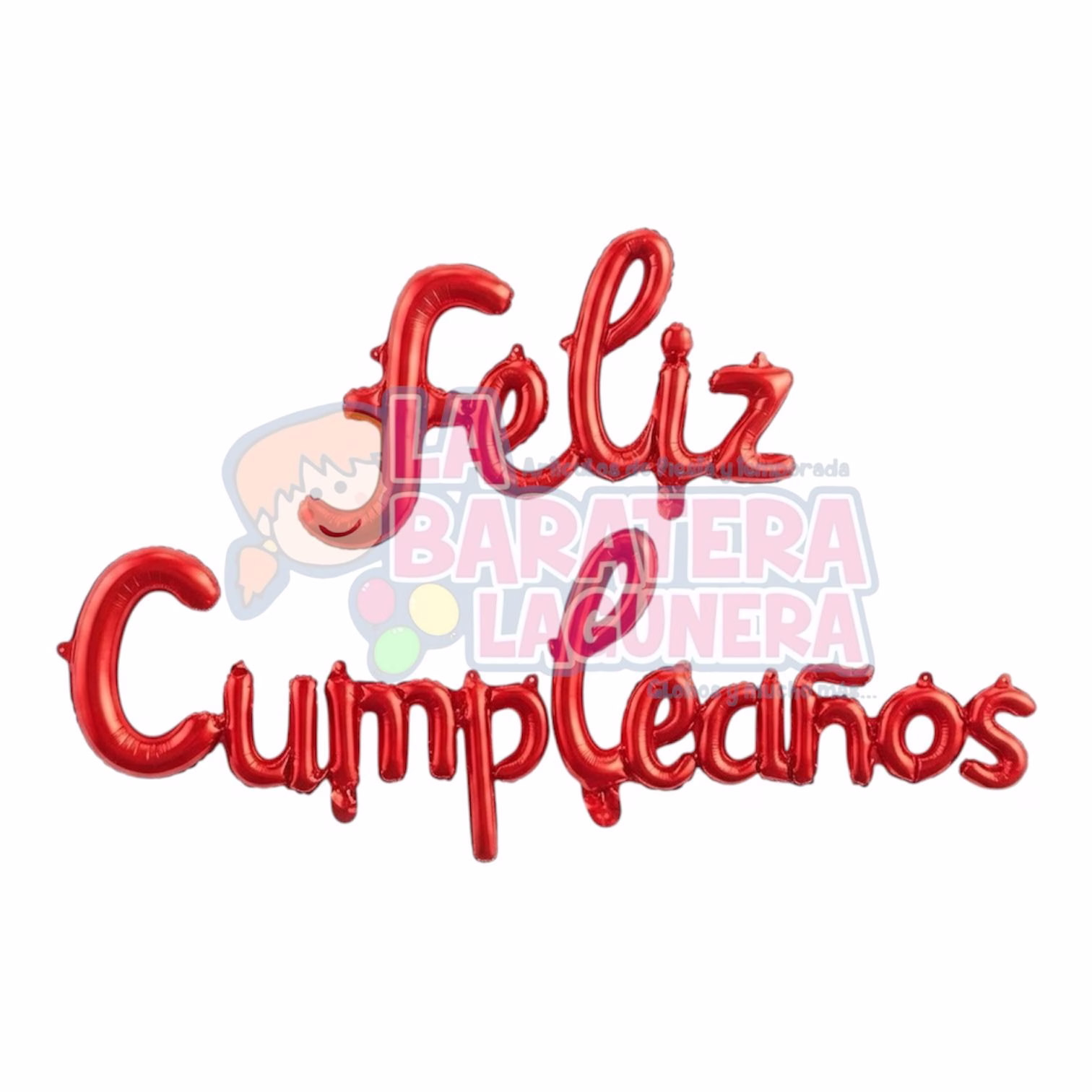 Globo de letras "feliz cumpleaños" rojo