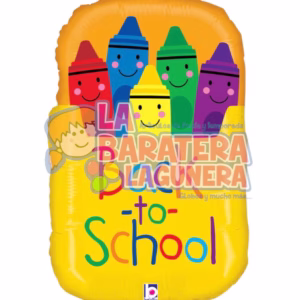 Globo regreso a clases crayolas