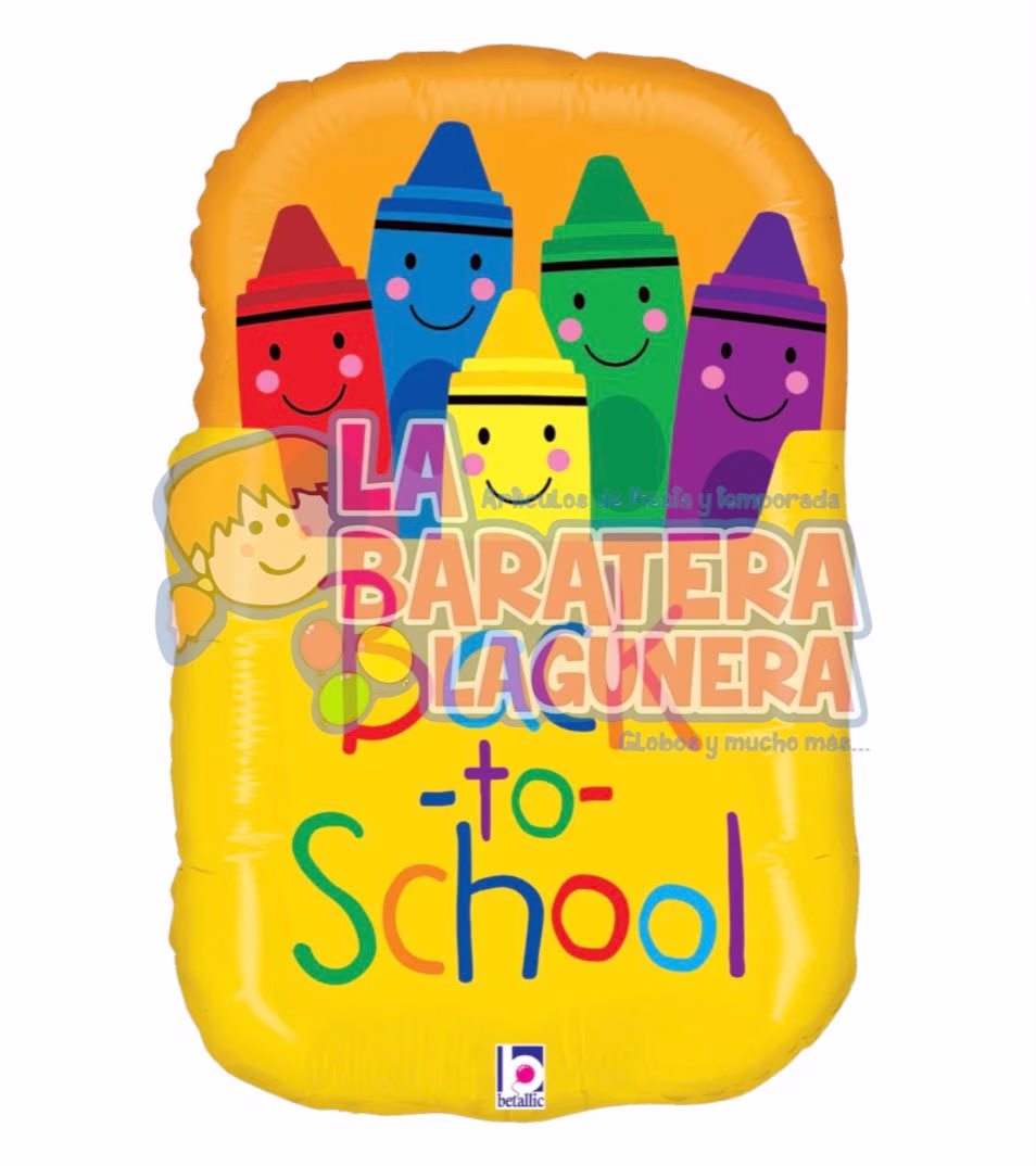 Globo regreso a clases crayolas