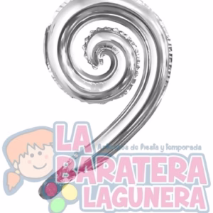 Globo de espiral plata