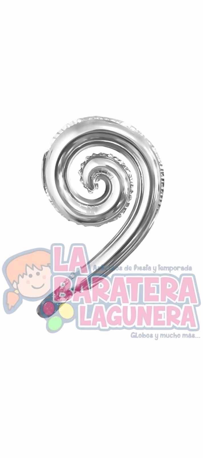 Globo de espiral plata