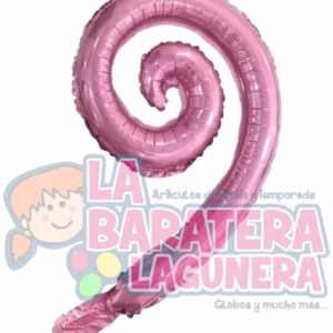 Globo espiral rosa pastel