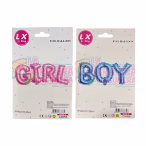 Globo girl o boy empaque individual