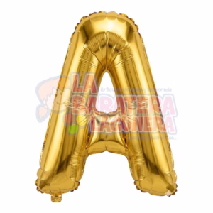 Globo metalico letra "A" dorado tamaño 16"